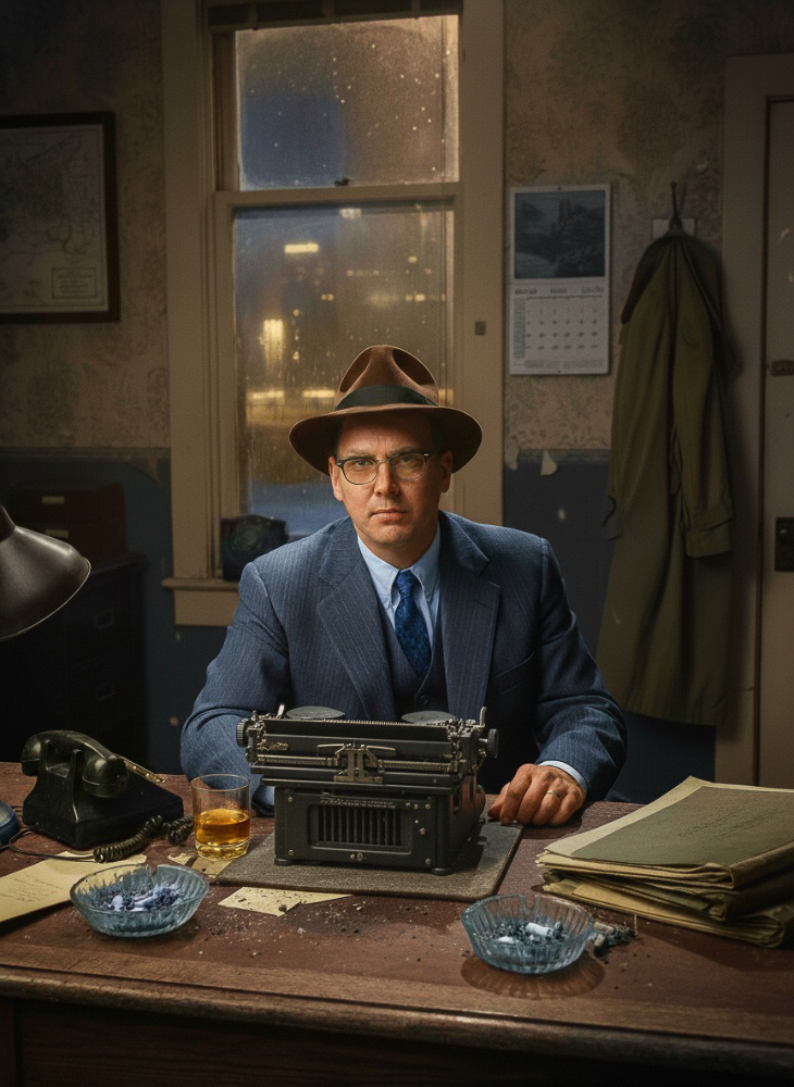 Clifton Thompson, Data Investigator, at his desk.